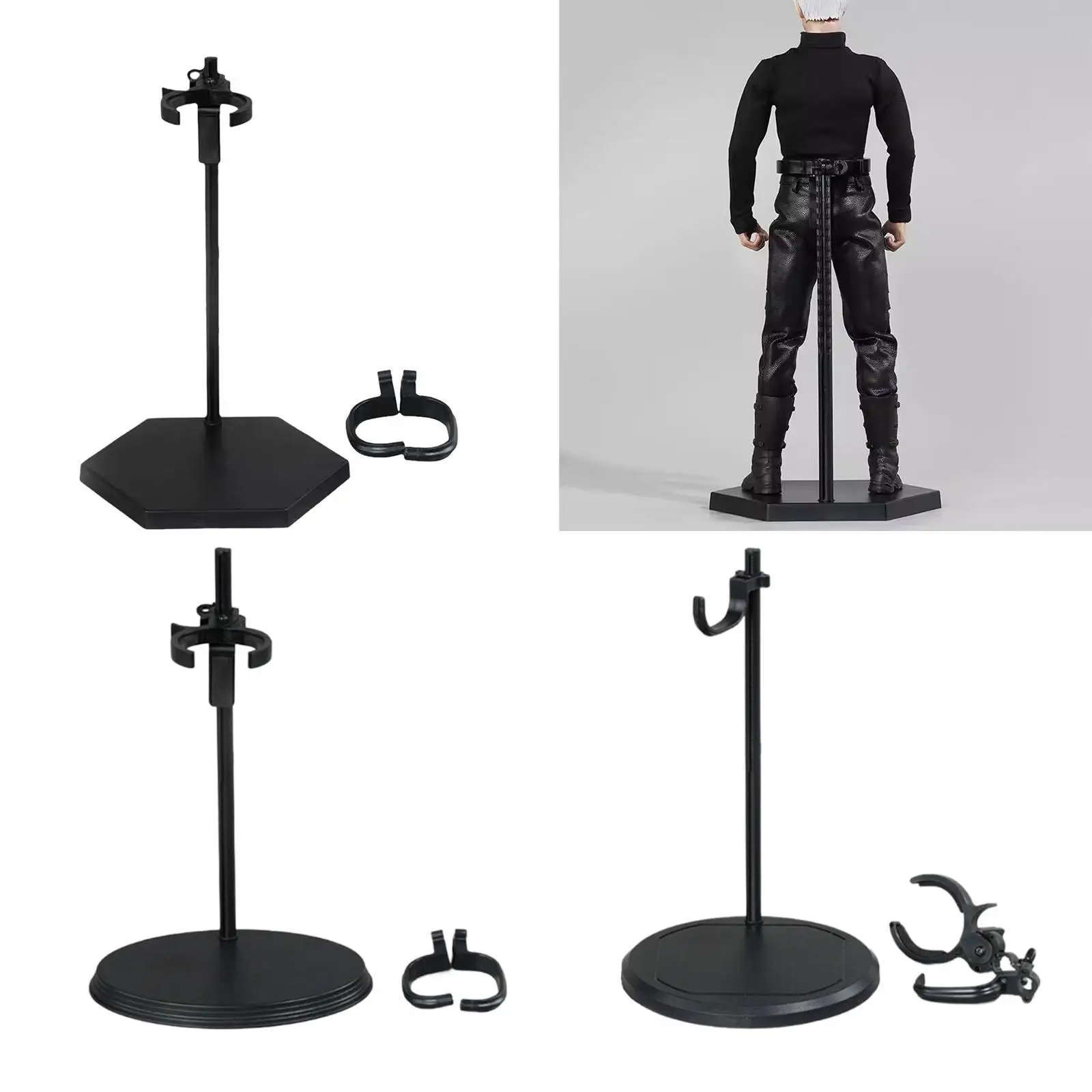 Suporte de exibição de figuras de ação 1/6 para bonecas, suporte ajustável para colecionáveis