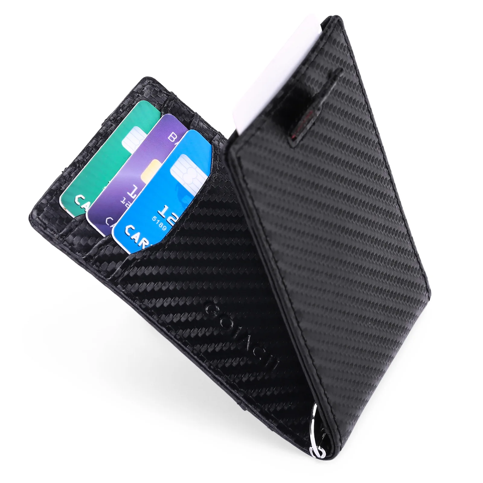 AirTag Mens Slim Wallet with Money Clip RFID Blocking Air Tag Smart Bifold Wallets ID Bank Credit Card Holder Gifts for Men