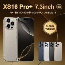 Original para nuevo XS16 Pro + Smartphone 7,3 pulgadas pantalla completa 4G 5G teléfono móvil 8000mAh teléfonos móviles versión Global