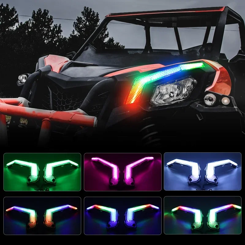 

ATV UTV parts accessories Mobile Remote Control RGB led turn right left signal light for Atv utv Can Am Maverick X3 Max