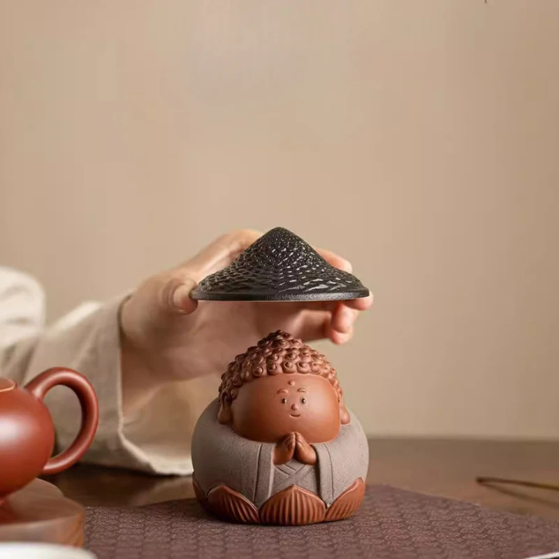 Purple Sand Small Tathagata Tea Filter Creative Kung Fu Teaware Accessories Household Art Boutique Can Raise Tea Pet Decoration