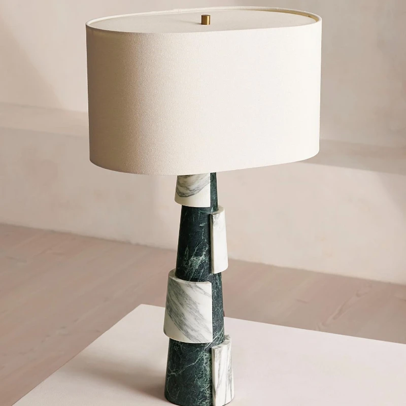 Villa living room bedroom art color matching marble table lamp