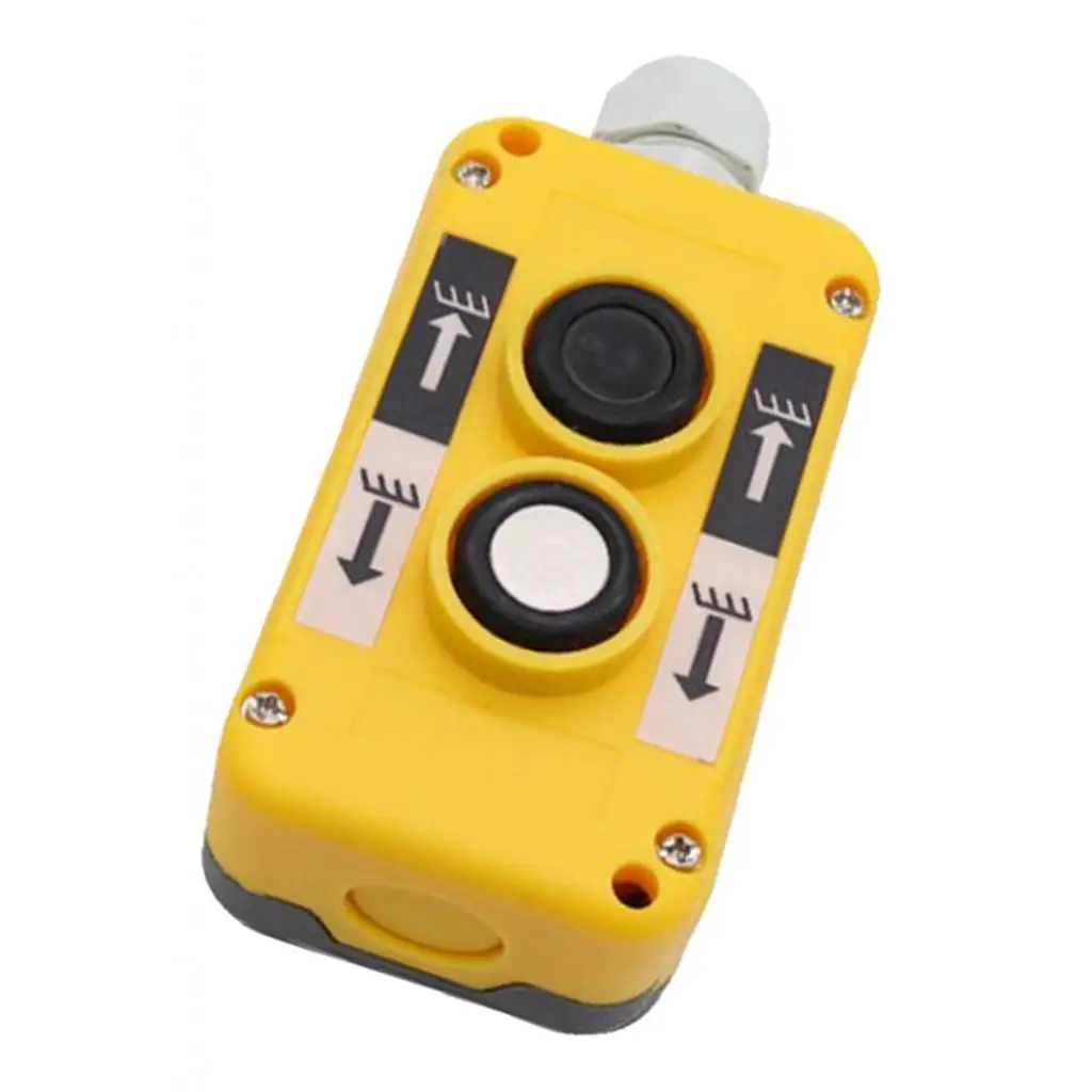 1pc COP2B Crane Button Switch Unloading Rainproof Durable Yellow