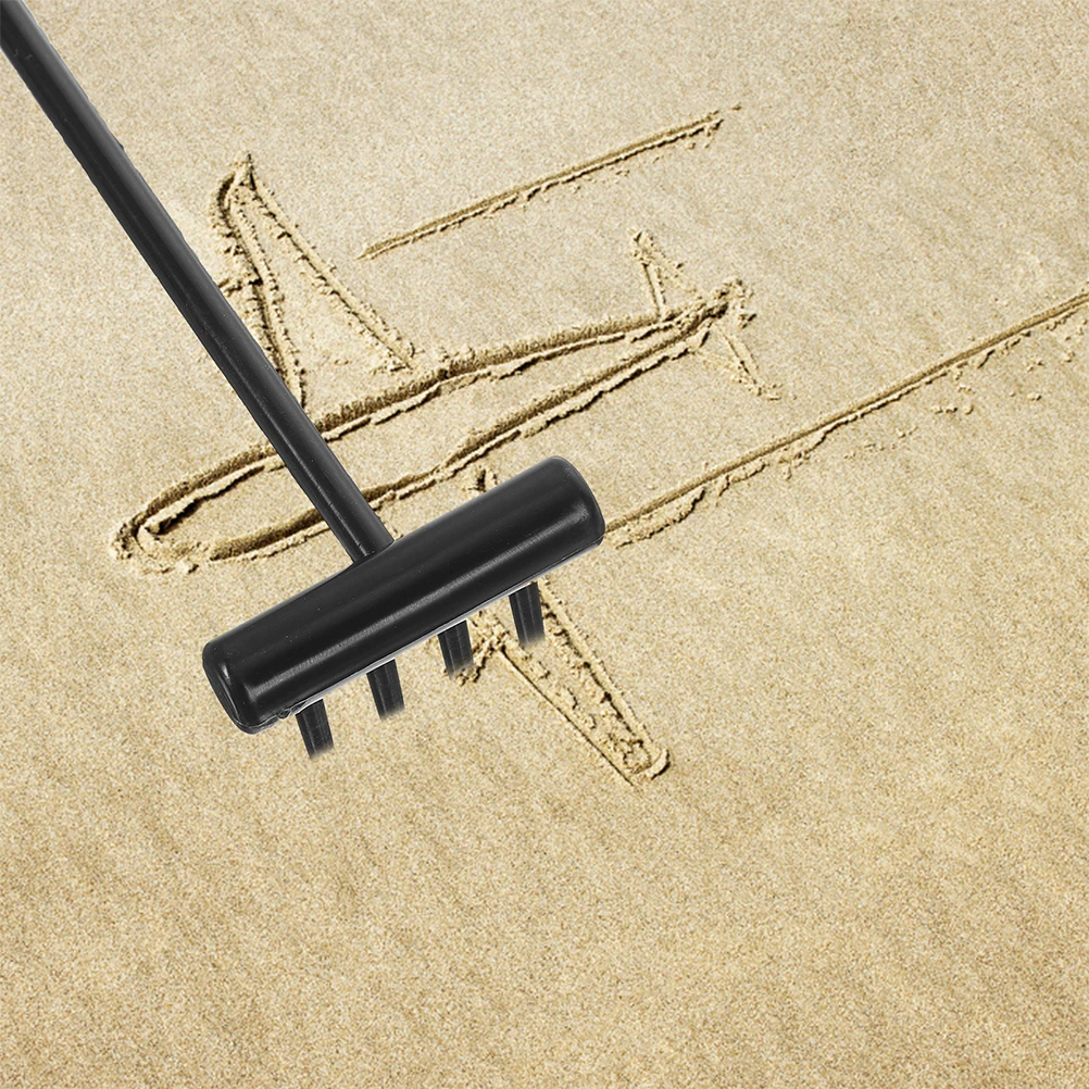 

1 set Zen Garden Rake Set Mini Plastic Tools Black Color Small Broom Kit Sand Art Accessories Lightweight Design