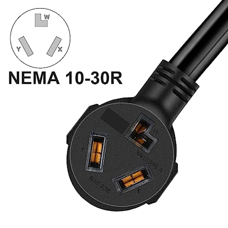 1 PCS 4Prong Electric Dryer Plug Male To 3Prong Old Dryer Outlet Female Adapter NEMA 14-30Pto10-30R 30A 125/250V 1.5FT US Plug