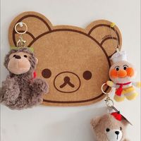 Cartoon Rilakkumas Bear Felt Board Kawaii Teddy Bear Wall Sticker Message Board Photos Wall Board Dolls Hanging Board Wall Decor