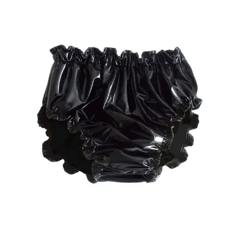 

Latex Rubber Gummi Catsuit Handmade triangle shorts floral Cosplay pants