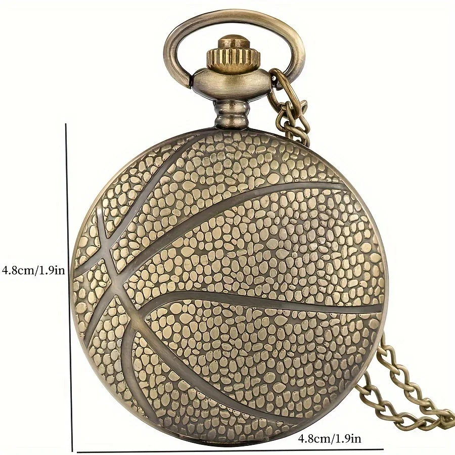 Creative Basketball, Football, Rugby, Tennis, Golf Design Quartz Pocket Watch, Sports Souvenirs, Student School Gifts