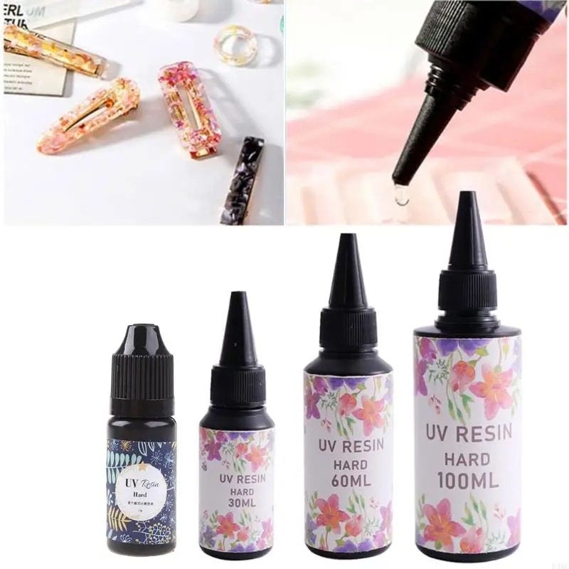R3MC 10ml/30ml/60ml/100ml UV Resin Clear Curing Crystal Epoxy Mold Resin DIY Crafts Jewelry