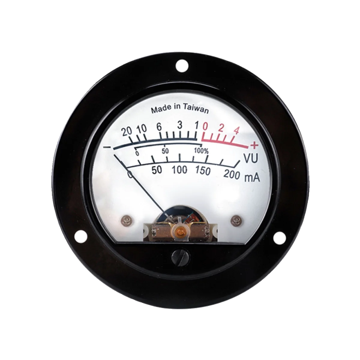VU Meter Panel SD65 52mm Analog Pointer Round Ammeter DC 0-50A with Yellow Backlight for Audio Power Amplifier DIY