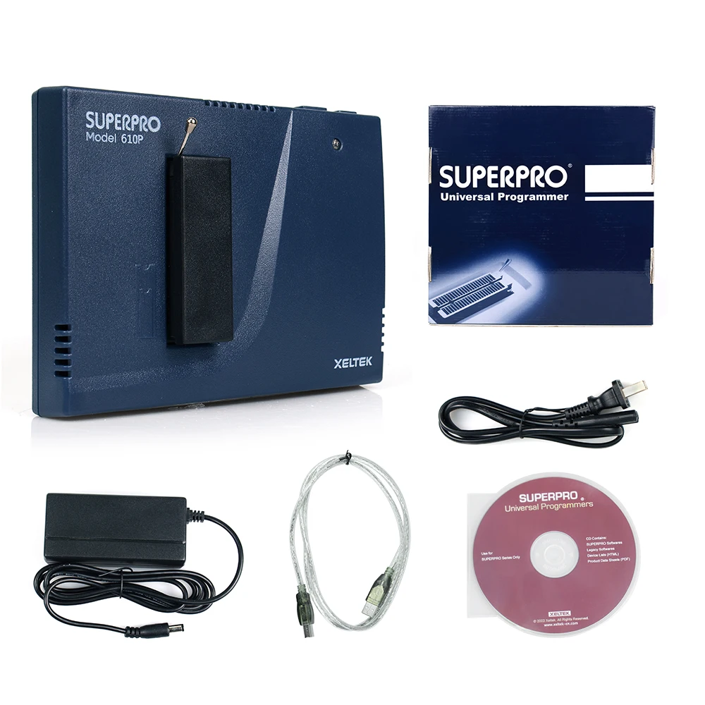 

Free shipping Xeltek Superpro 610P with Adapters Universal IC Chip Programmer USB Programmer