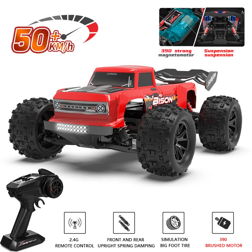 S909 S910 1:16 4WD RC Car 50KM/H Off-Road Racing 2.4G Electric High Speed Drift Monster Truck for Kids VS Wltoys 144001 Toys