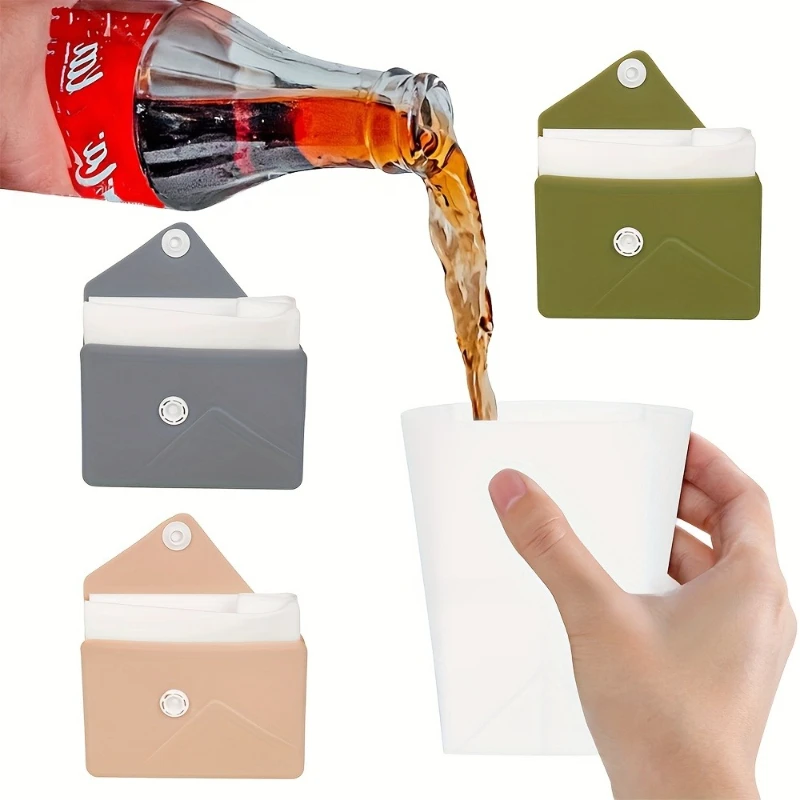 

1pc Silicone Collapsible Water Cup for Outdoor Camping Portable Juice Beer and Beverage Cup for Travel