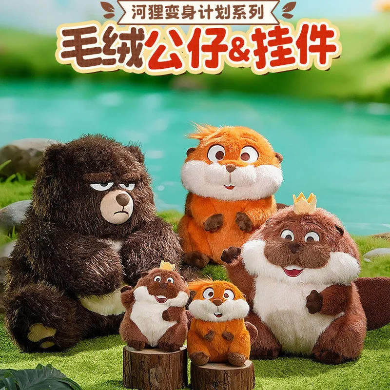2026 New Original Disney Beaver Mabel Plush Doll Keychain 25cm Transformation Plan Cute Stuffed Animal Bag Hanging Gift For Fans
