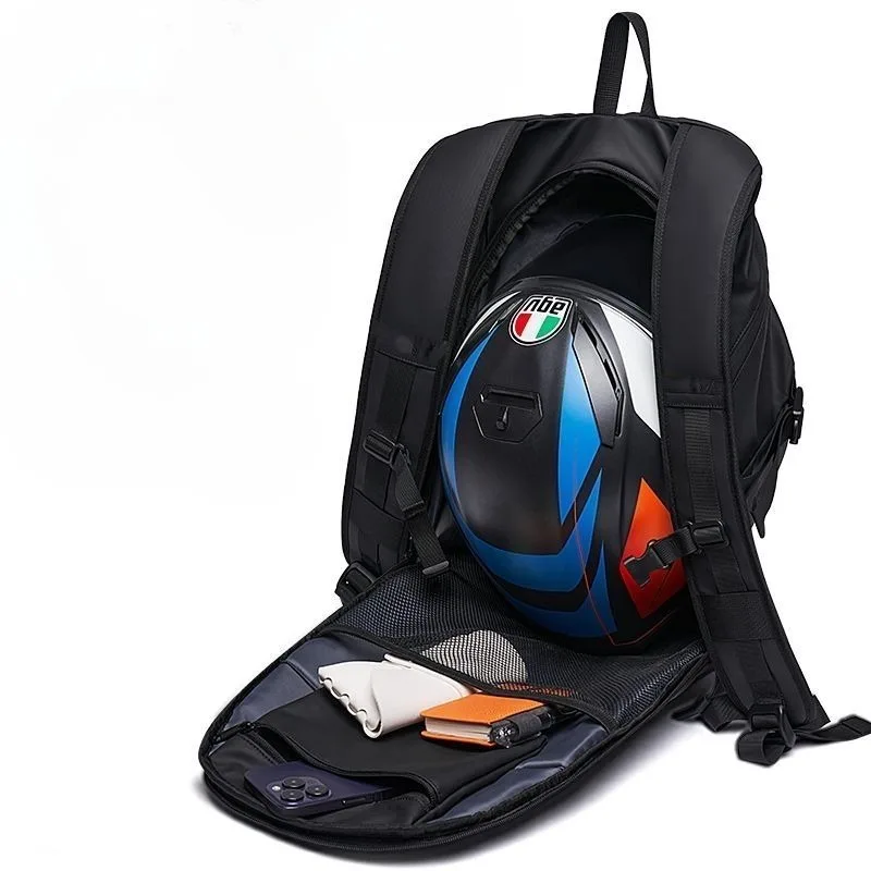 Motorcycle Helmet Bag - Essential Gear for Motorcycles, Multifunctional Riding Backpack, Non-Waterproof, Large Capacity, Men'