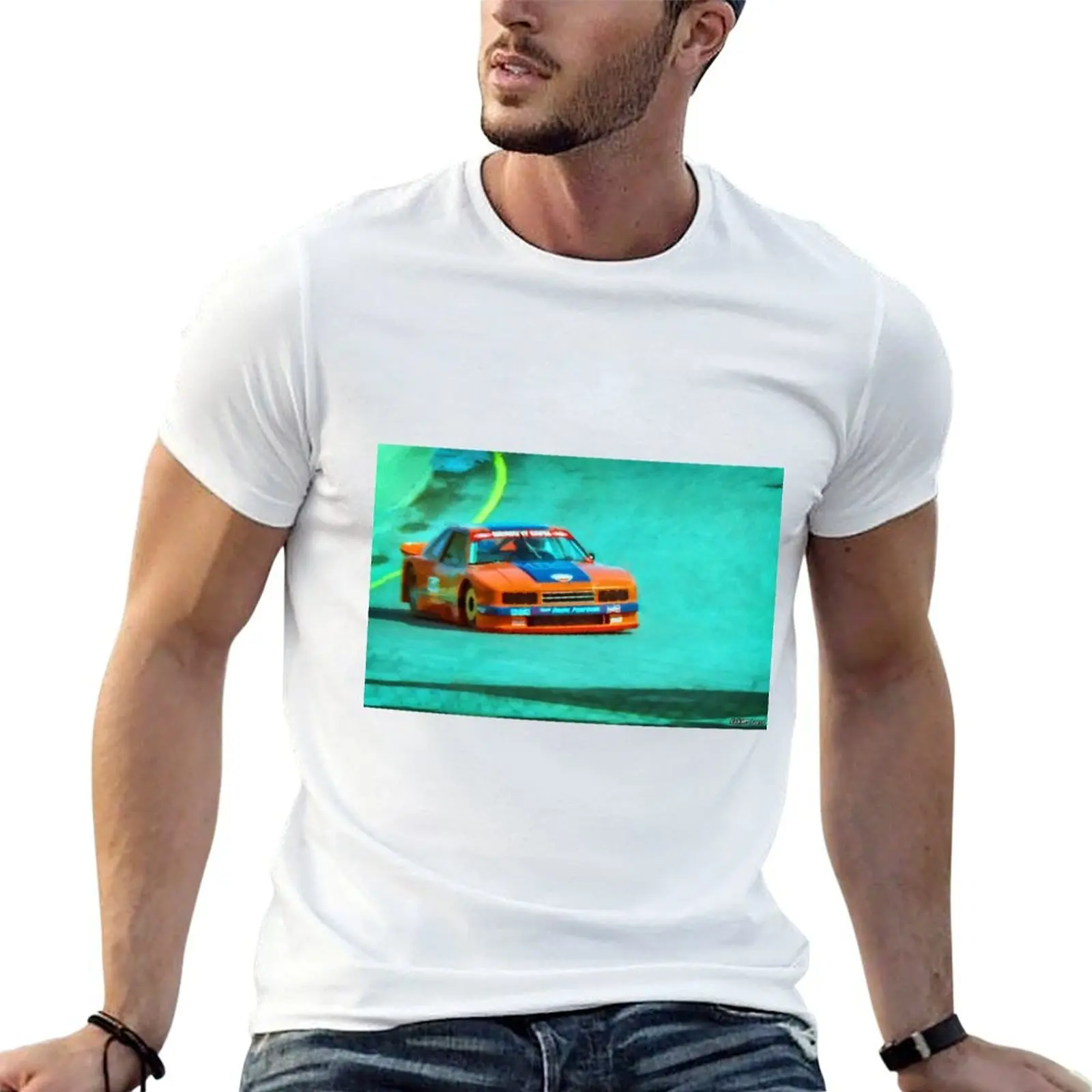 Early 1980s Mercury Capri SCCA Trans-Am racer T-Shirt t shirt man plain man t shirt heavy cotton man t shirts for men T-shirt
