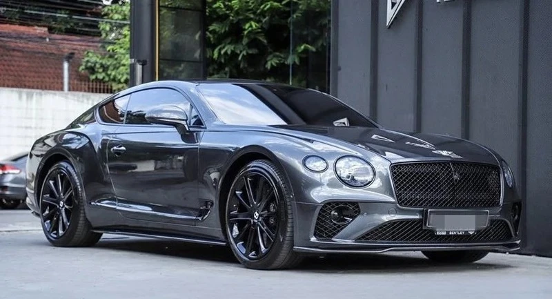 For 2020 Bentley Continental GT W12 100-year Limited Style Carbon Fiber Body Kit Front Bumper Lip Side Skirts Diffuser Spoiler