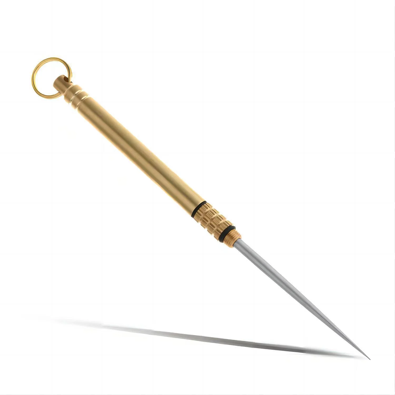 مسواك جيب خارجي من التيتانيوم EDC مسواك صغير محمول شوكة فواكه أداة تخييم أنبوب مسواك أكثر متانة من الخيط