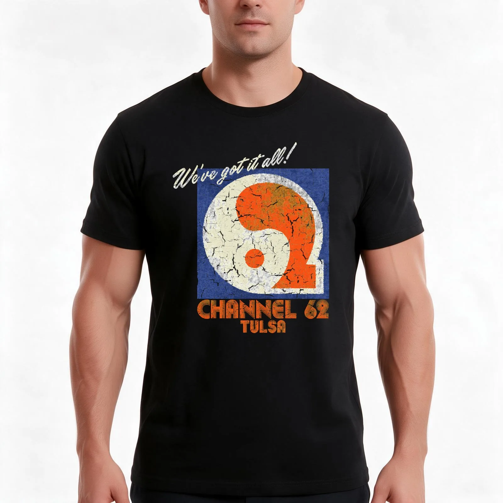 UHF Channel 62 Classic T-Shirt, Summer Casual Cotton Tee, Oversized Streetwear Tops, Vintage Graphic Print, Unisex Men Women