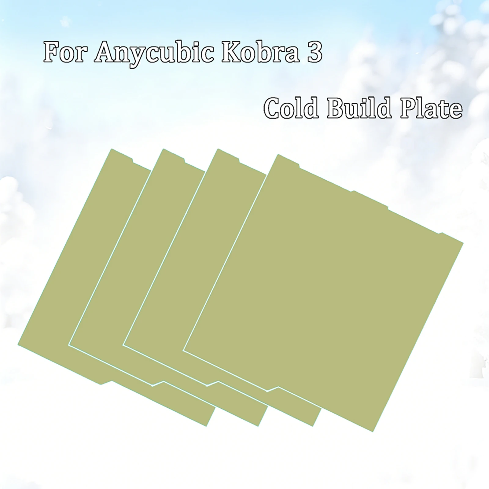 

3D Printer Cold Plate For Anycubic Kobra 3/Combo PEI Pro Cold Plate 3D Parts Cool Build Plate Double Side For PLA/ABS/PETG