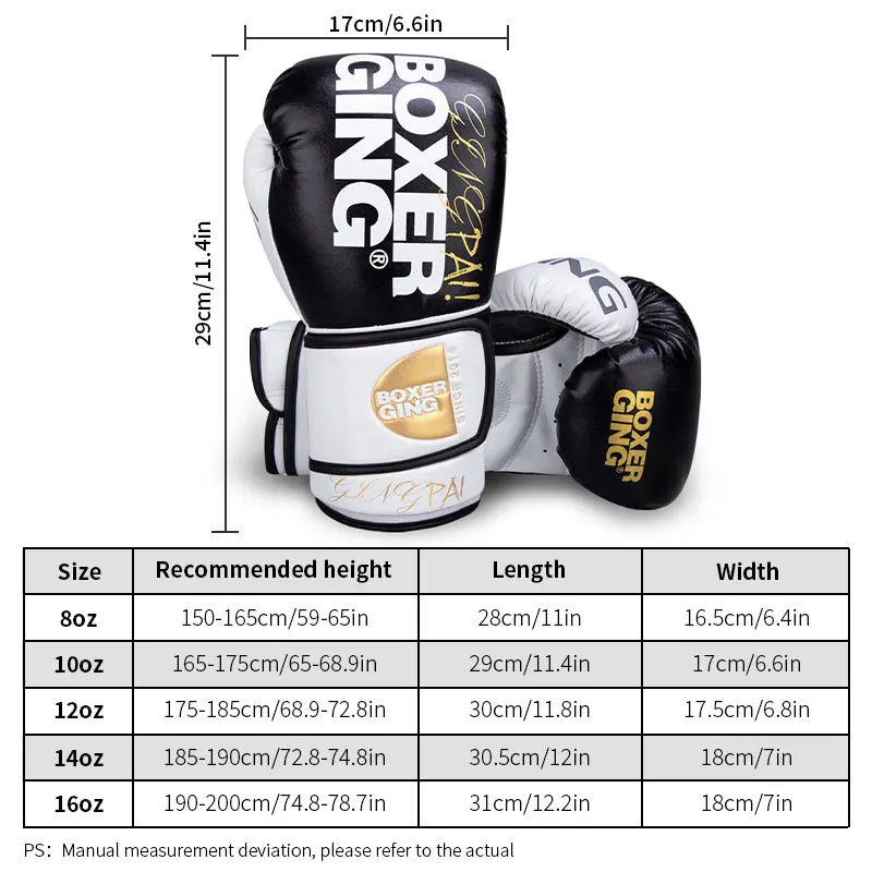 8-16oz Boxing gloves professional Sanda training fighting Muay Thai high-end wear-resistant boxing gloves practical combat