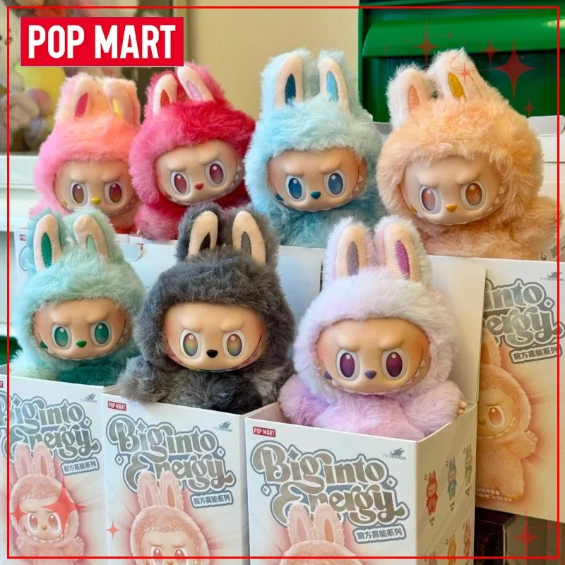 

Genuine POP MART Labubu V1 V2 V3 Macarons Have A Seat Big Into Energy Coca Cola Series Vinyl Plush Pendant Blind Box Plush Toys