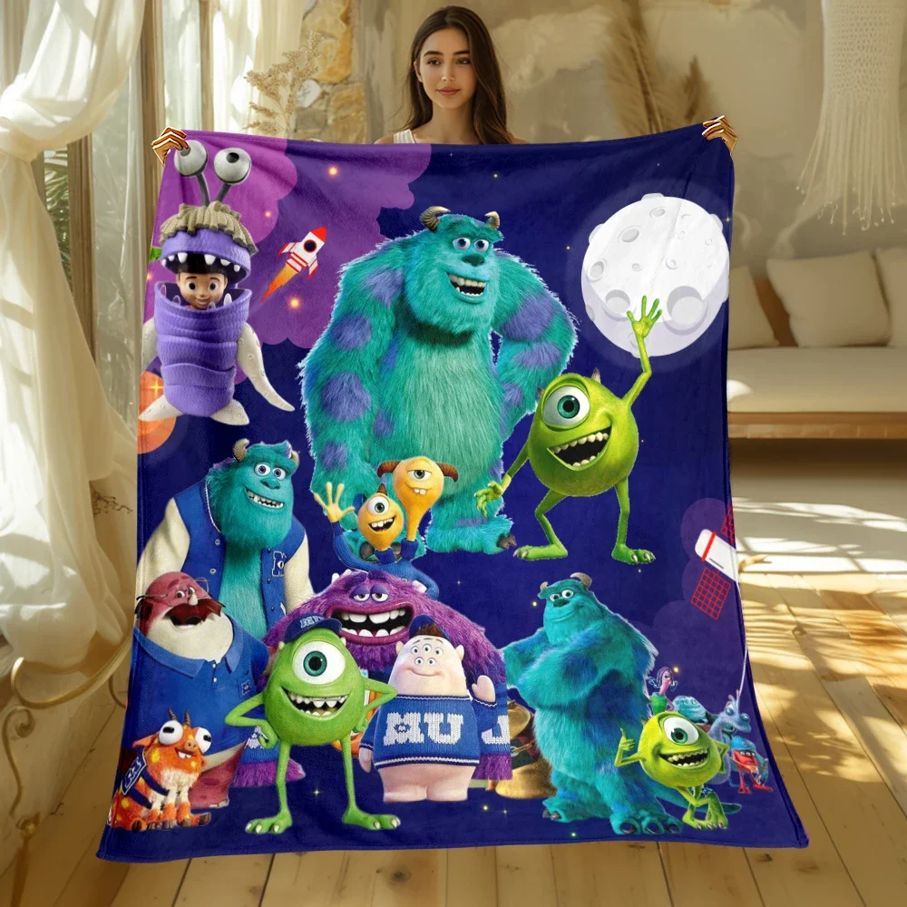 Monsters University HD Printed Flannel Thin Blanket.Four Season Blanket.for Sofa,,living Rooms，beds,travel Picnic Gifts