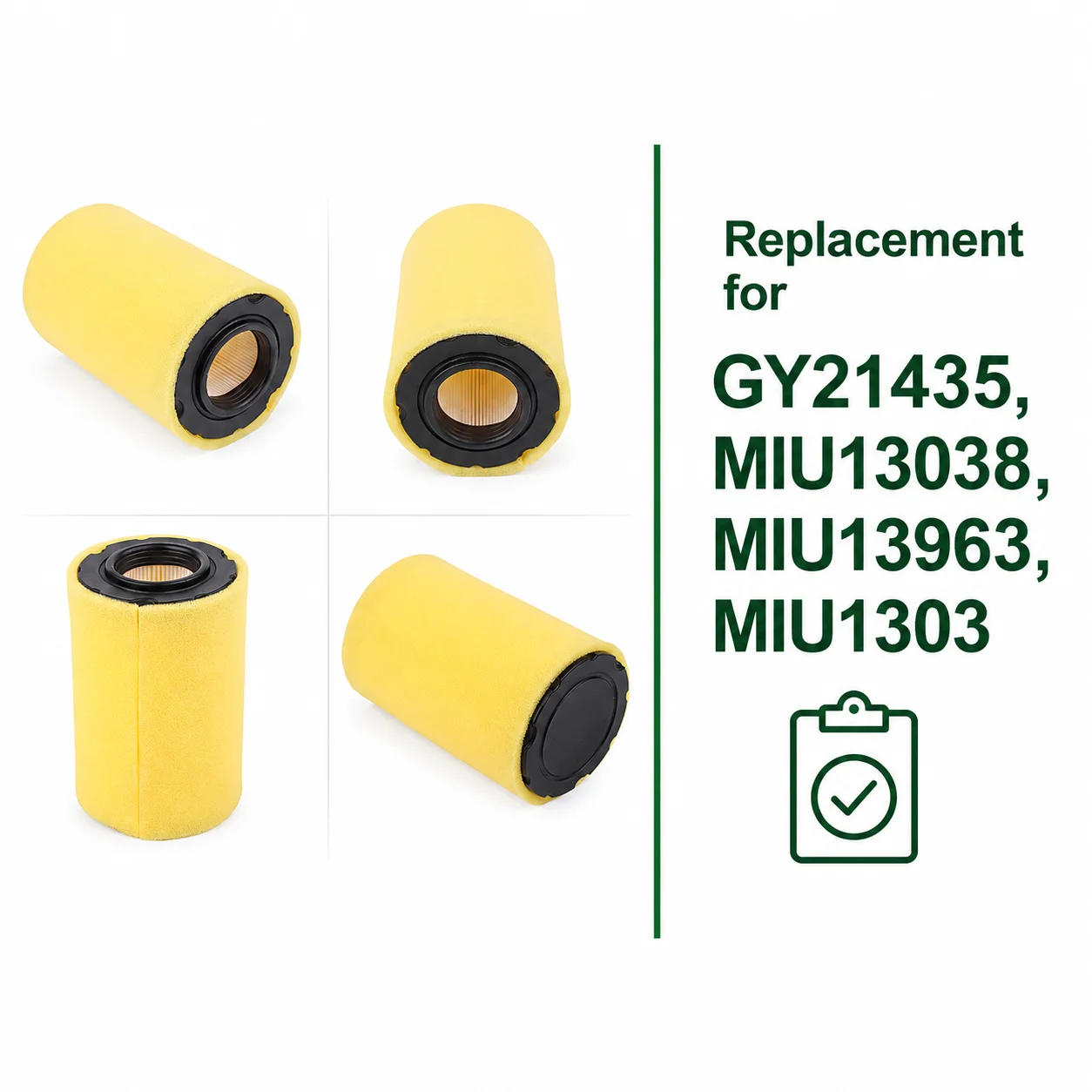 MIU14395 Air Filter Pre Filter For John Deere D105 D130 Z225 Z235 X124 LA145 E120 D140 D160 D170 & Husqvarna YTA22V46 YTH24V4