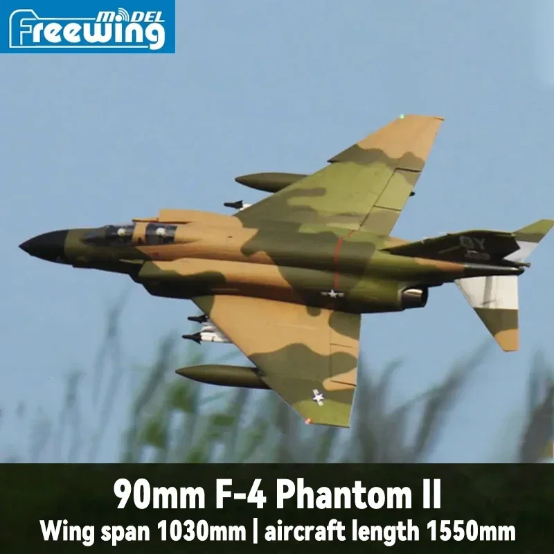 

Freeing 90mm F-4 Phantom II RC Simulation Model Aircraft 6CH Remote Control Receiving Brushless Motor Adult Boys Toy