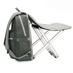 2 In 1 Folding Fishing Chair Backpack Lightweight Stool Combo for Camping Mountain Hiking Picnic BBQ Outdoor Tourist Equipment