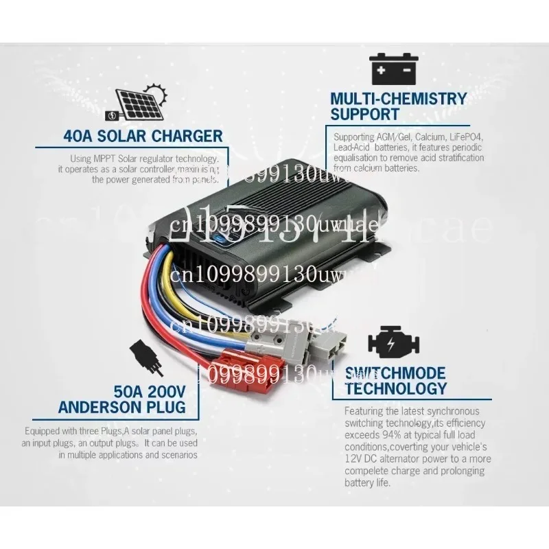 ATEM POWER 40A 12V Solar MPPT Dual Battery System Auto DC ZU DC Batterie Ladegerät