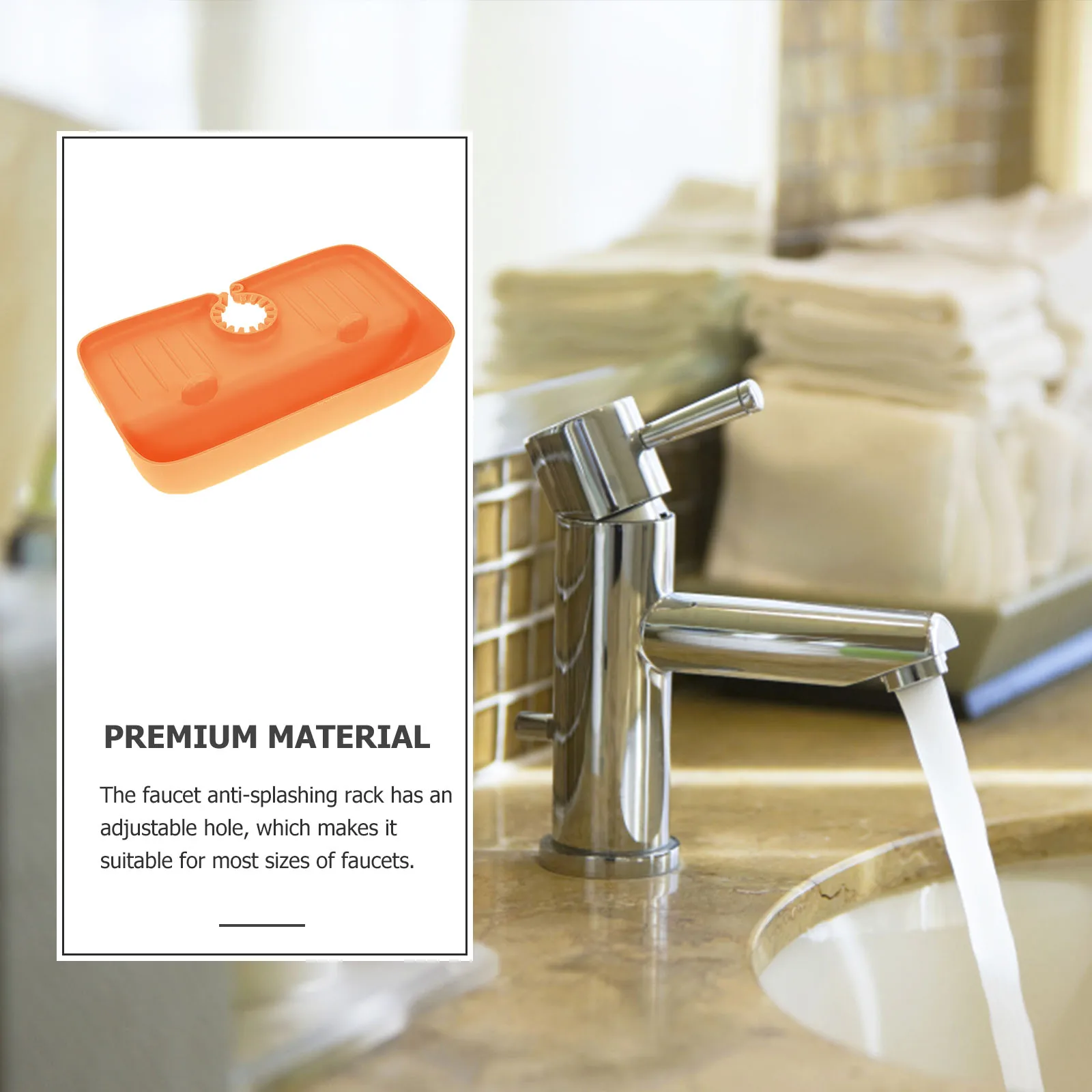 

Adjustable Faucet Guard Kitchen Anti-Splashing Rack Draining Basket Sponge Holder Tpe Material Dish Drying Storage Organizer For