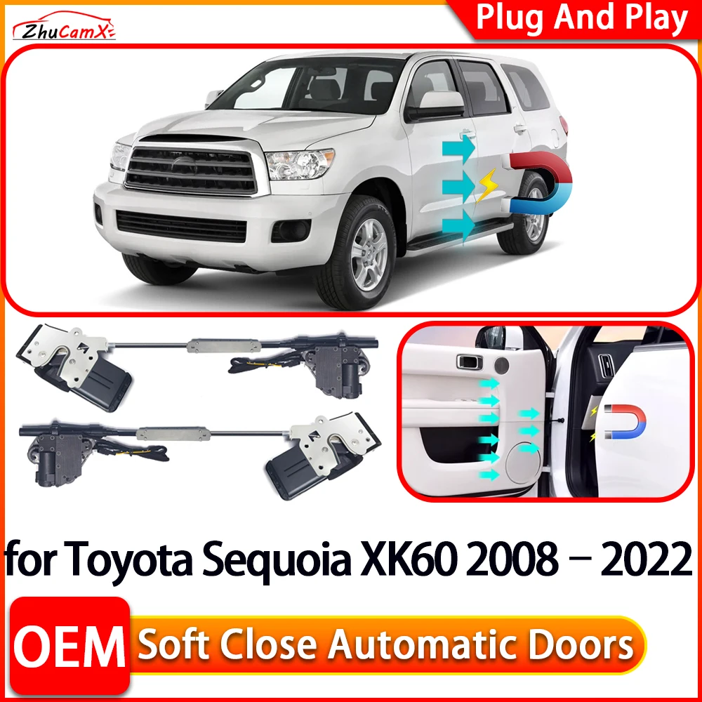 ZhuCamX for Toyota Sequoia XK60 2008–2022 Automatic Electric Soft Close Door Closer Power Closing Door Comfort Closing System