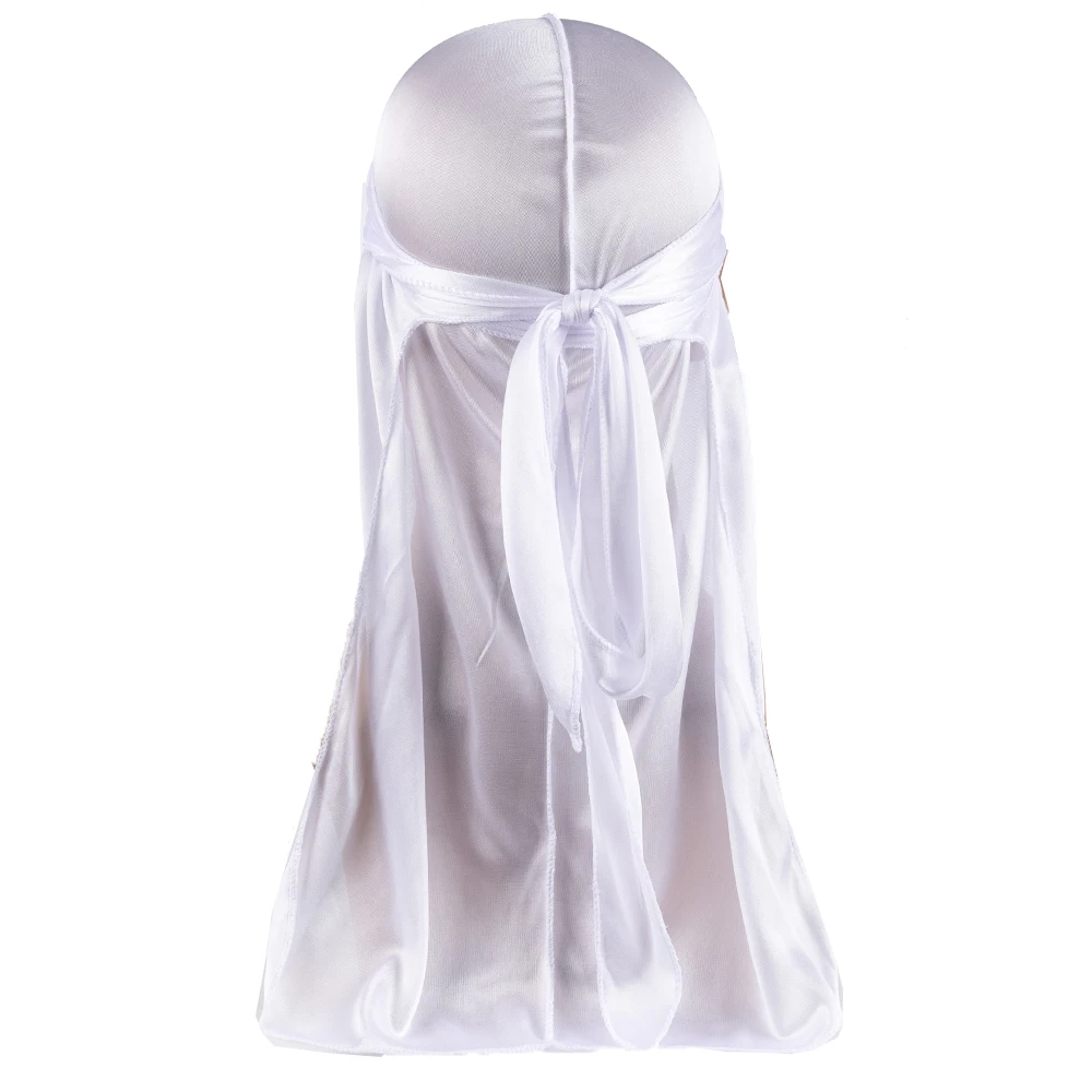 Herren Seiden-Durag Duschhaube Bandana Seidiger Du-Rag Doo-Rag mit langem Schwanz Wellenkappe – Detail 6