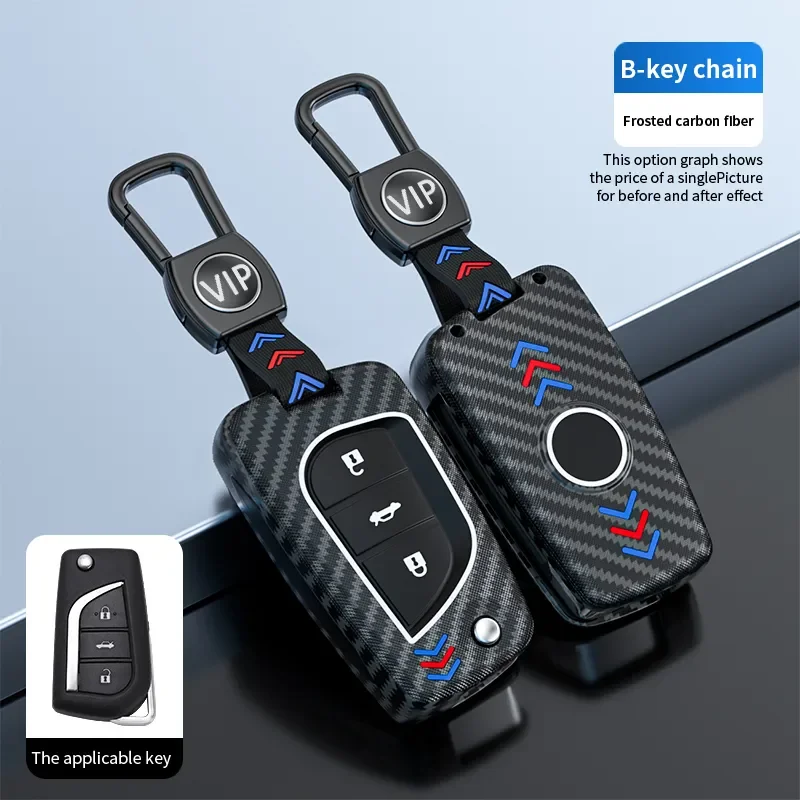 

Crabon Fiber Pattern Car Key Case Cover Fob for Toyota Auris Corolla Reiz Avensis Verso Yaris Aygo Rav4 Scion TC IM 2017 2016