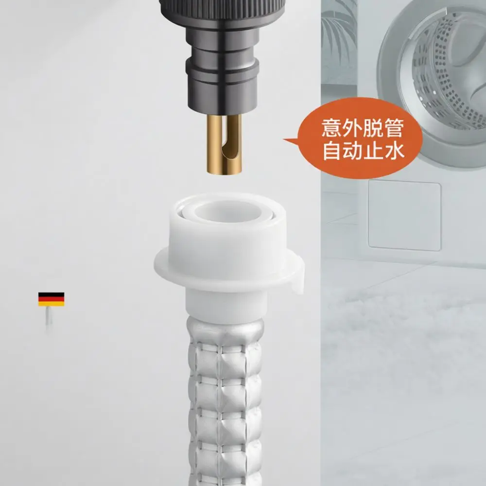 Luxury Style Copper Washing Machine Faucet Adapter Automatic Water Stop Valve Anti Loose Pipe Quick Coupling Tool