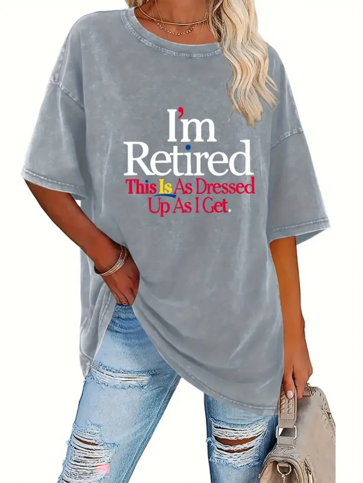 Moda casual feminina retro lavado algodão único laranja padrão abstrato dupla face impressa camiseta viagem ao ar livre urbano tops