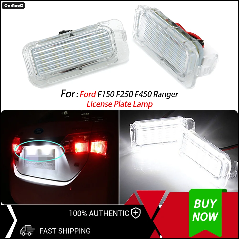 

For Ford Focus Fiesta Mondeo Kuga 2Pcs Ultra Bright LED License Plate Lights