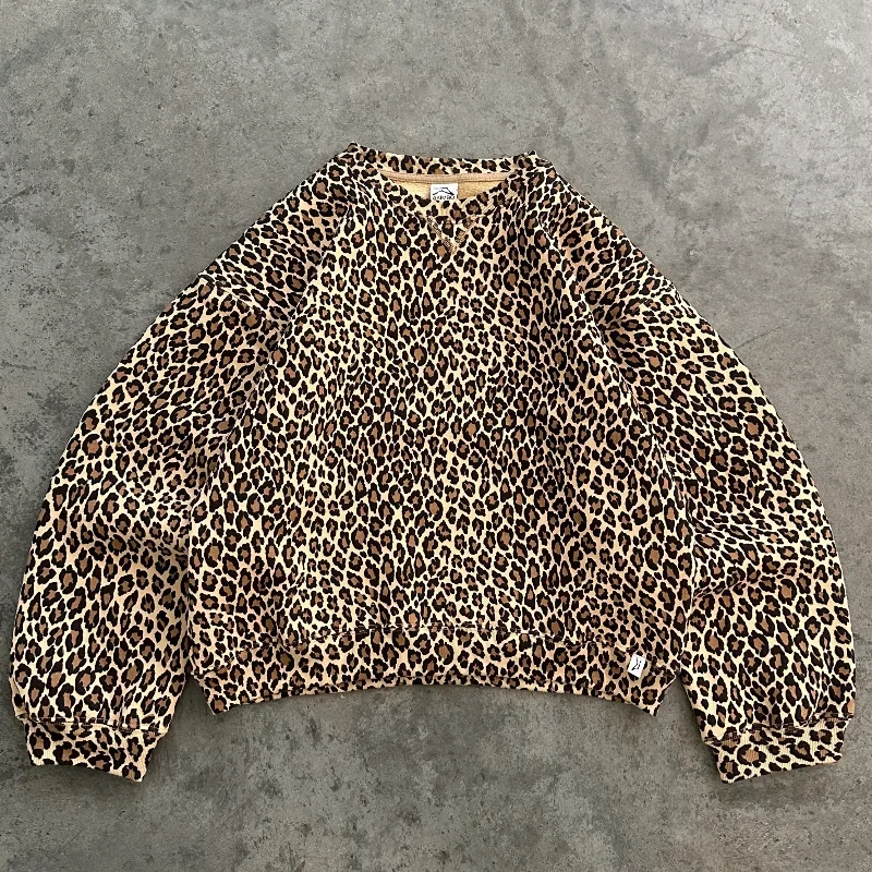 Y2K Retro 2-częściowy zestaw Leopard Pattern Streetwear Mężczyźni Kobiety Trendy Harajuku Boxy Pullover Zipper Hoodie Oversized Track Pants Set