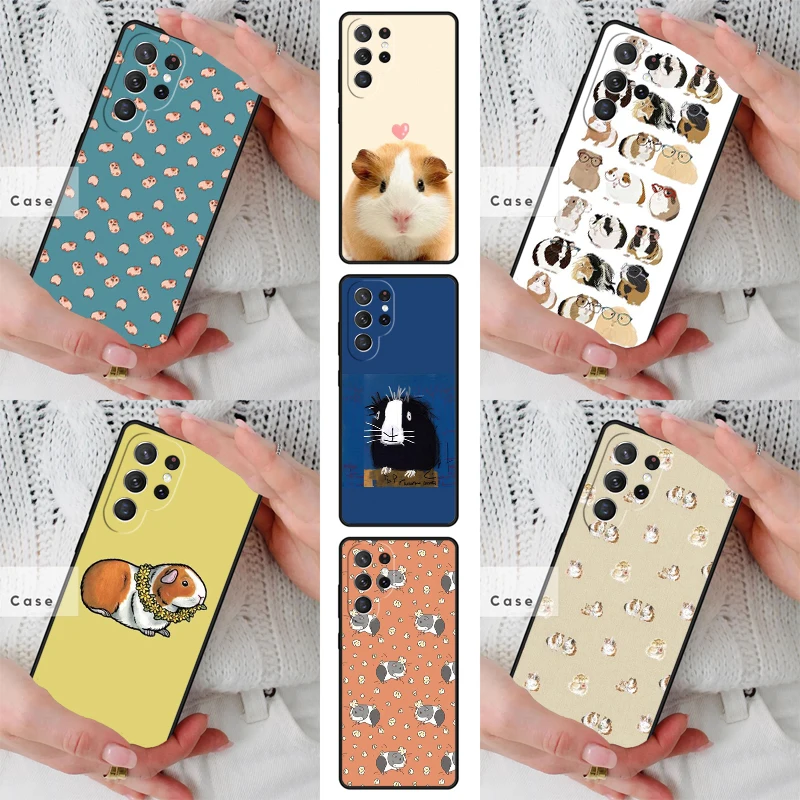 Cartoon Guinea Pig TPU Phone Case for Samsung Galaxy S26 S25 S24 S23 S22 S21 S20 Note10 Plus FE Ultra Cover