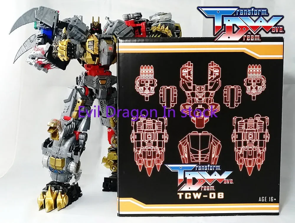 ในสต็อกเปลี่ยนของเล่น TDW TCW-06 Potp ไดโนเสาร์หุ่นยนต์ Volcano ชุดอัพเกรด Transformed Dream Wave Action Figure ของขวัญ