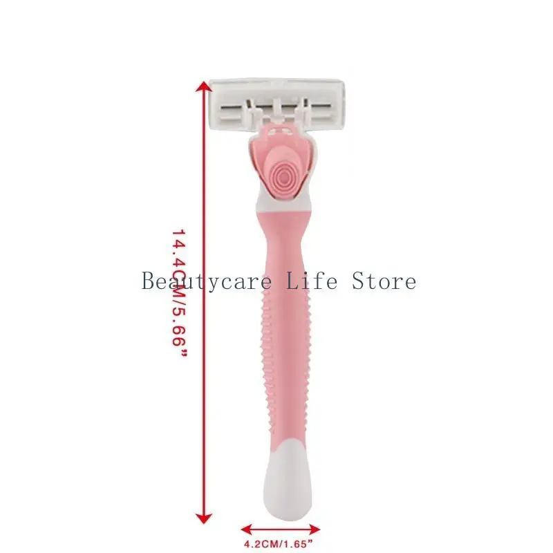 652C Womens 6 Layer Blade for Head Shaving for Razor with Non-Slip Handle 4 Replacement Cartridge Refills Hair Removal Tools - view 6