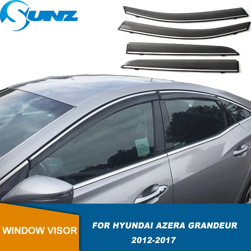 Side Window Deflector For Hyundai Azera Grandeur 2012 2013 2014 2015 2016 2017 Window Visors Sun Rain Deflectors SUNZ