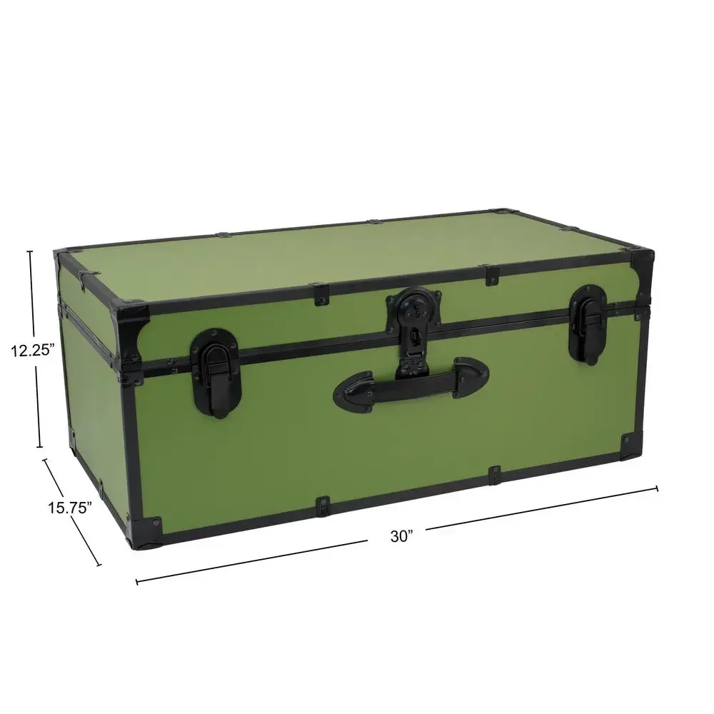 Classic Storage Trunk Lock Olive Grove Bedroom Living Room Family Coffee Table 25 gal Storage Green Adult 30