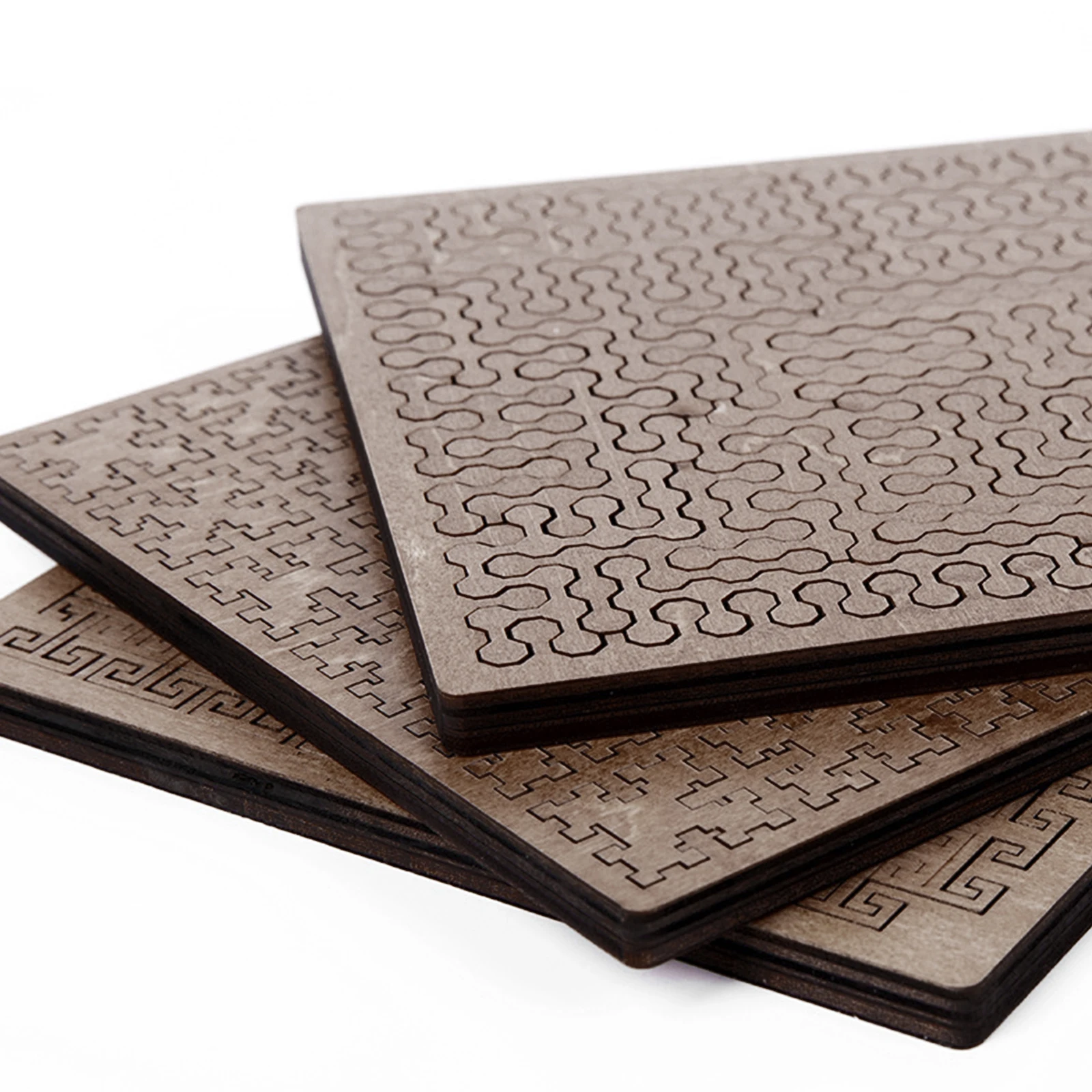 لغز الصور المقطوعة الخشبي المنحني مع إطار فريد من نوعه غير منتظم ومبتكر متاهة لوحات ألغاز هندسية صعبة للبالغين