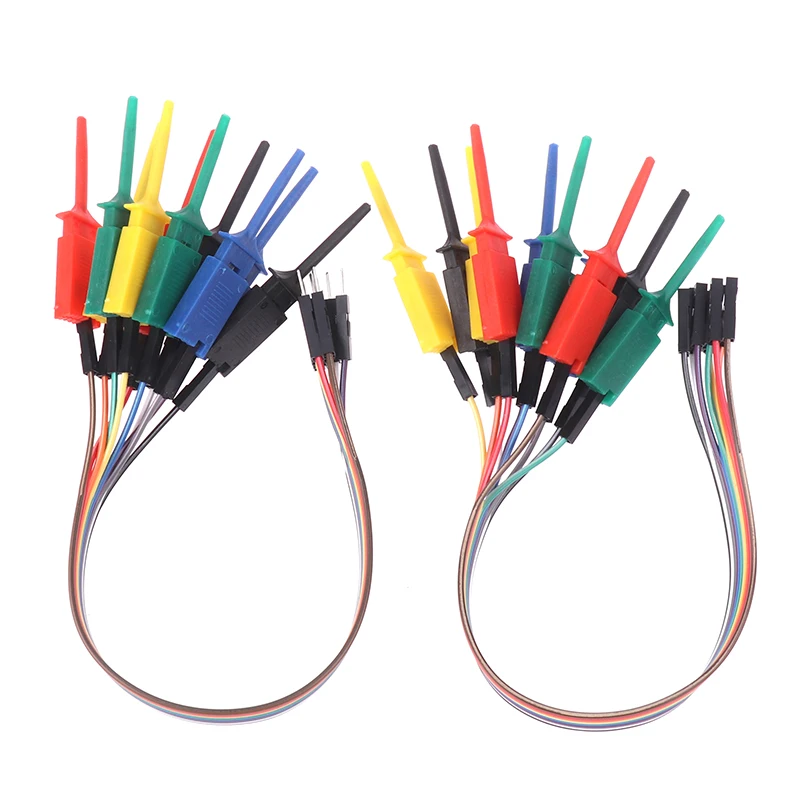 HOT! 20CM High Efficiency Test Hook Clip Logic Analyzer Cable Gripper Probe Test Clamp Kit For Chips Pins Connecting Testing