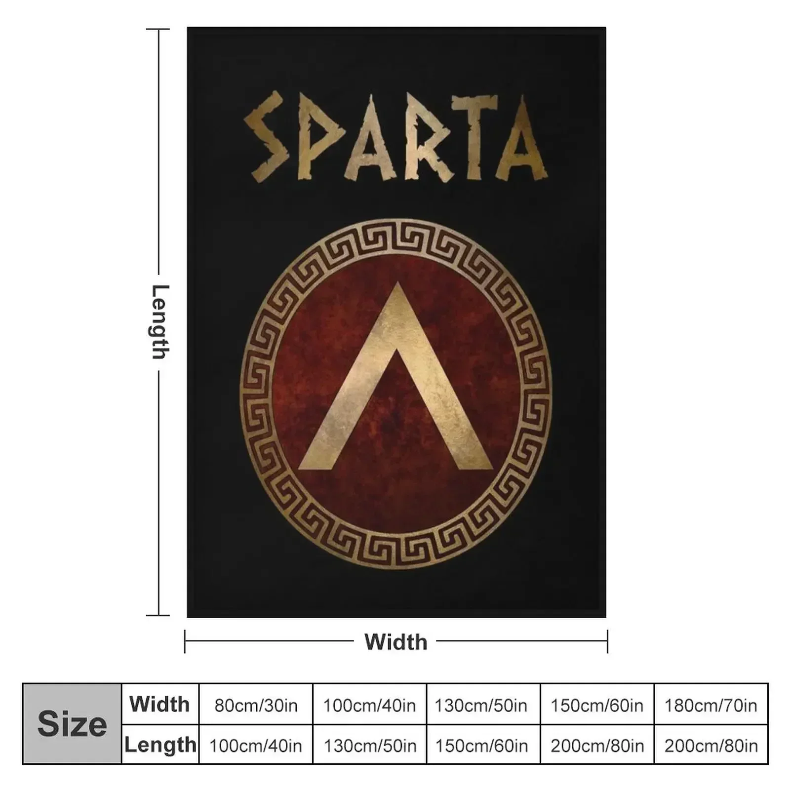 Spartan Shield Lacedaemonian Lambda Ancient Symbol of Sparta Throw Blanket couch cozy soft plush fuzzy picnic outdoor blanket