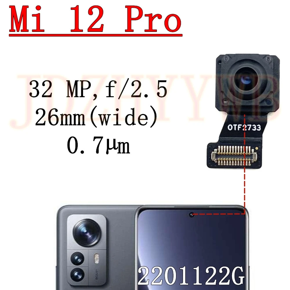 

Передняя задняя камера для Xiaomi 12 Pro Mi 12Pro, фронтальная камера для селфи, широкий основной модуль задней камеры, замена гибкого кабеля