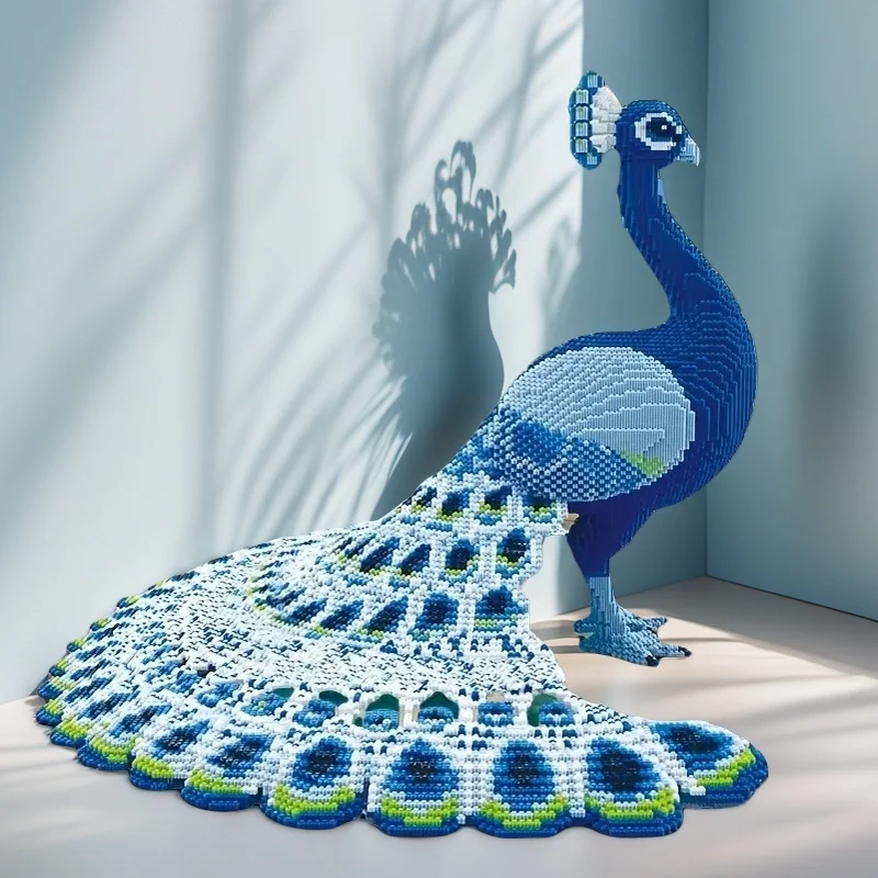 5860 pièces de blocs de construction paon mignon-articles d'affichage à collectionner-Design exquis-artisanat fin