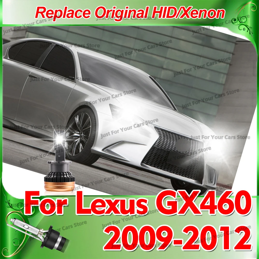 

2x LED/HID Xenon D4S Headlight Head Lamps D4 6000K Bright White For Lexus GX460 2009 2010 2011 2012 Plug&Play Direct Replacement